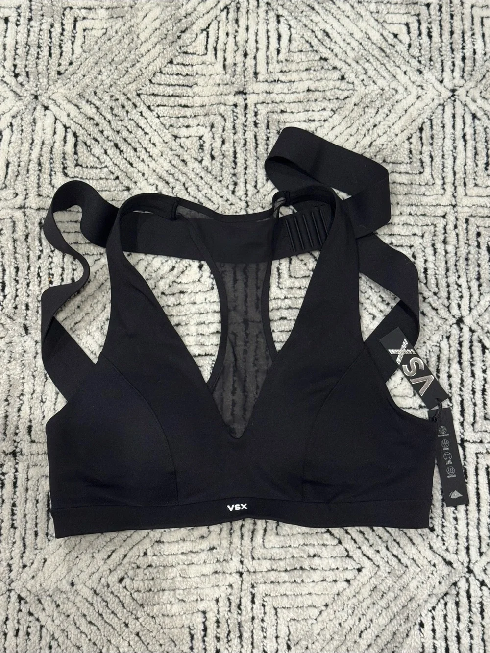 VSX SuedeEffect Plunge Wrap Sports Bra